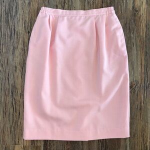 Morgan Miller Knee-Length Straight Pencil Skirt 12P Pink Lined Embroidered Waist